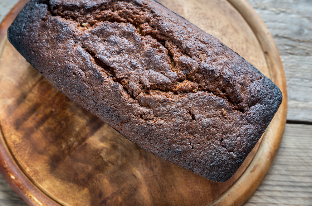 Loaf of banana-chocolate bread