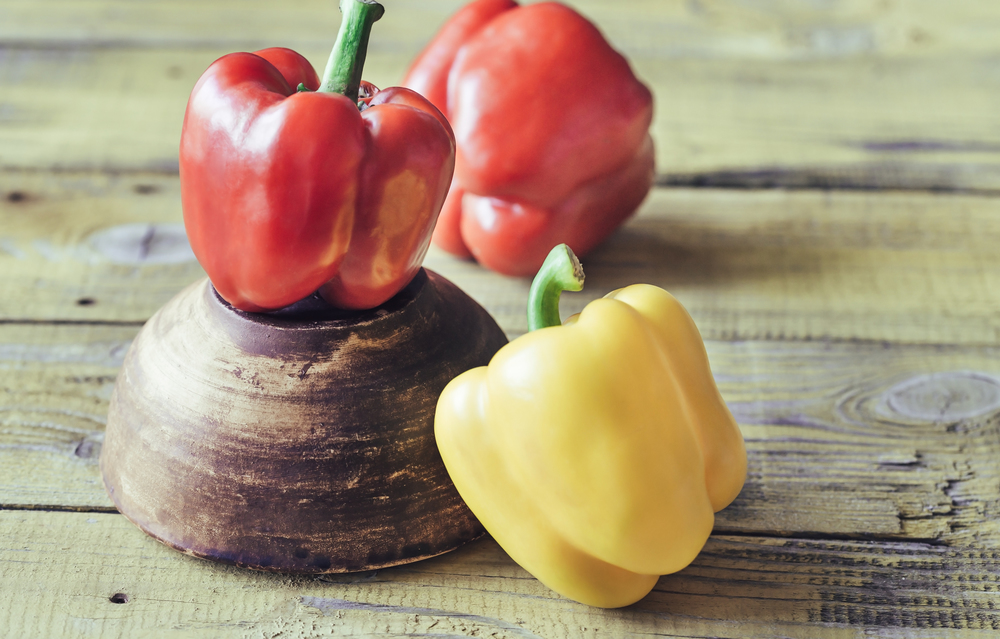 Red and yellow bell peppers