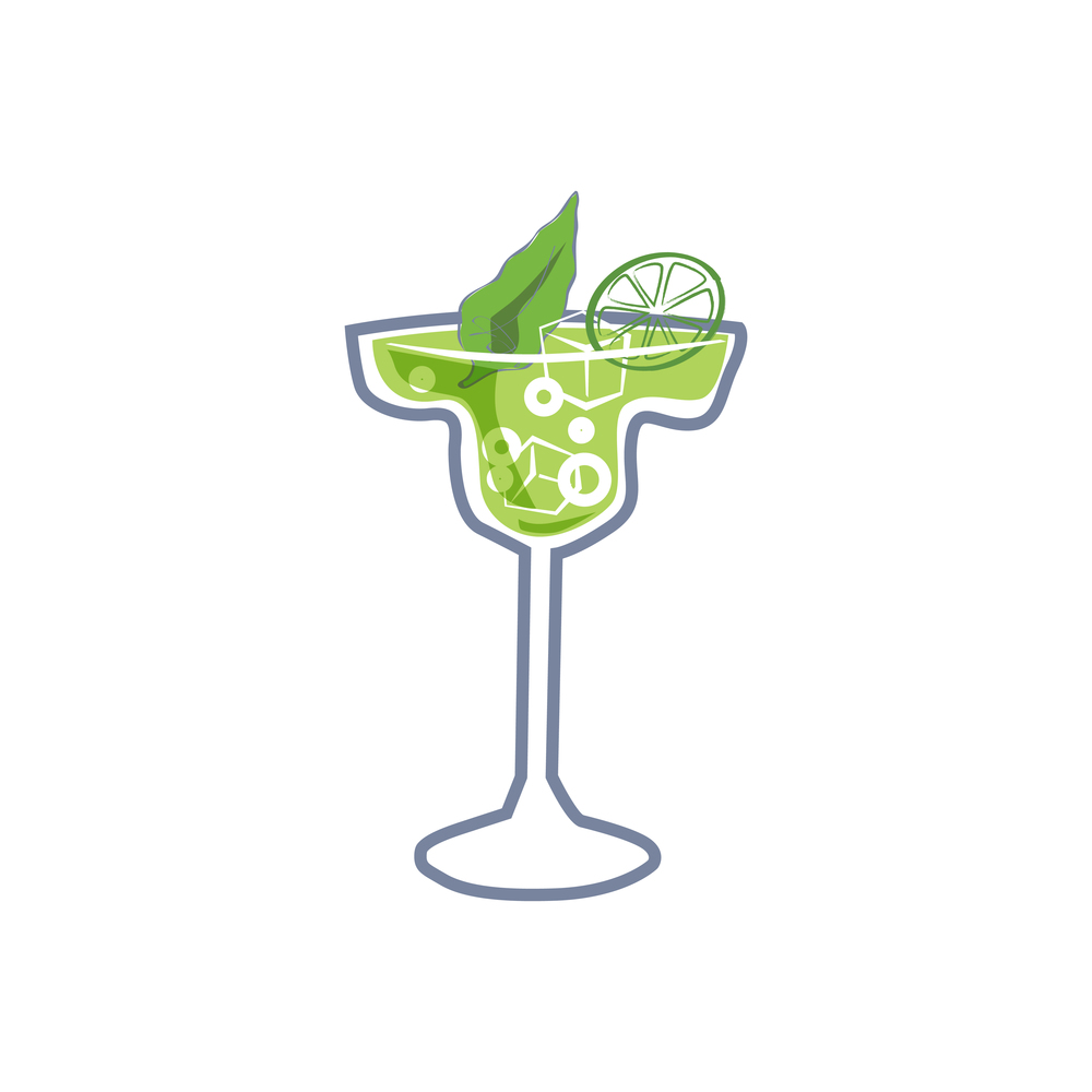 Cocktail Margarita alcohol drinks icon. Summer beverage, vector illustration cartoon style. Cocktail Margarita alcohol drinks icon. Summer beverage, vector illustration cartoon
