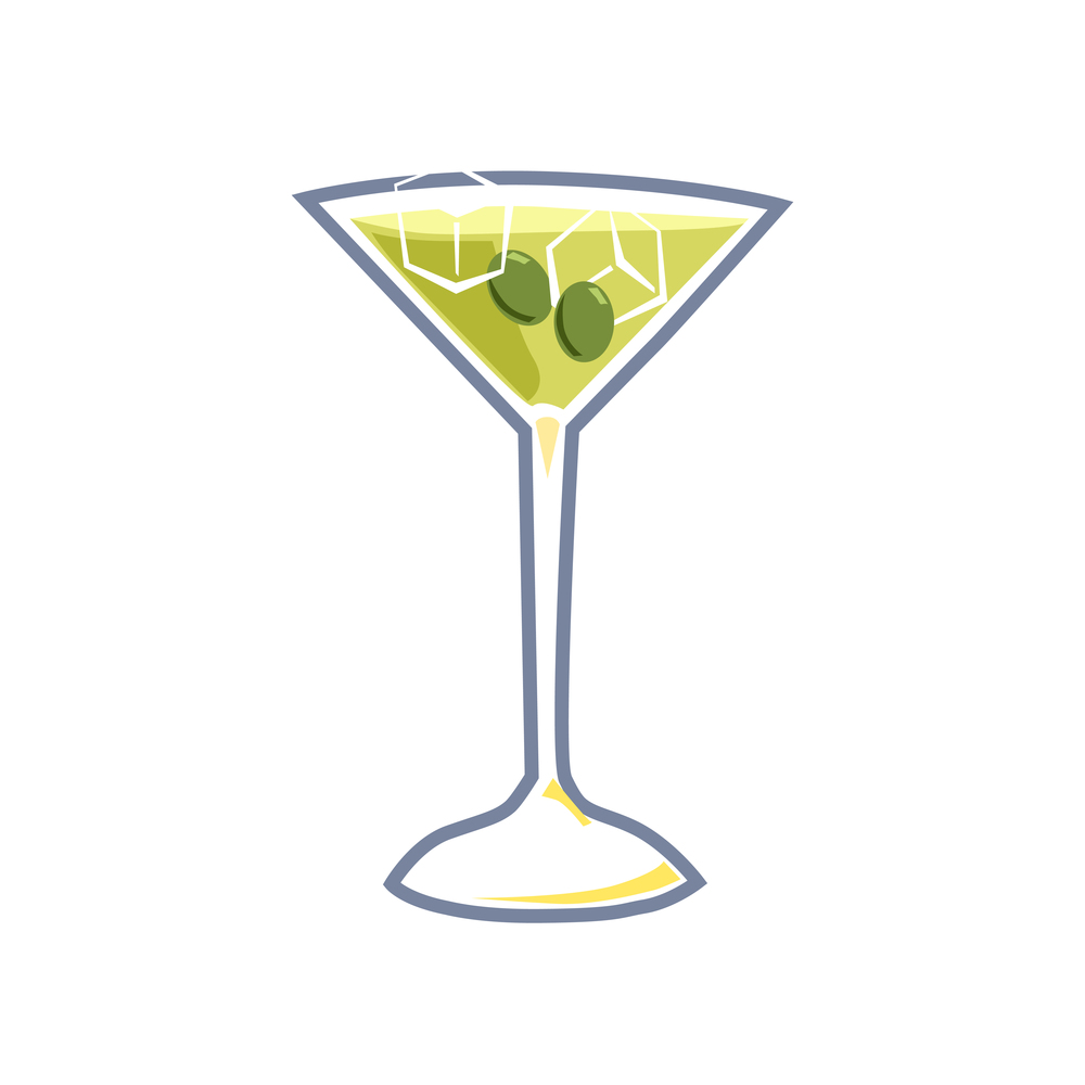 Cocktail Manhattan alcohol drinks with olives icon. Summer beverage, vector illustration cartoon style. Cocktail Manhattan alcohol drinks with olives icon. Summer beverage, vector illustration cartoon