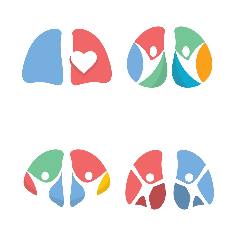 Lung logo images design illustration