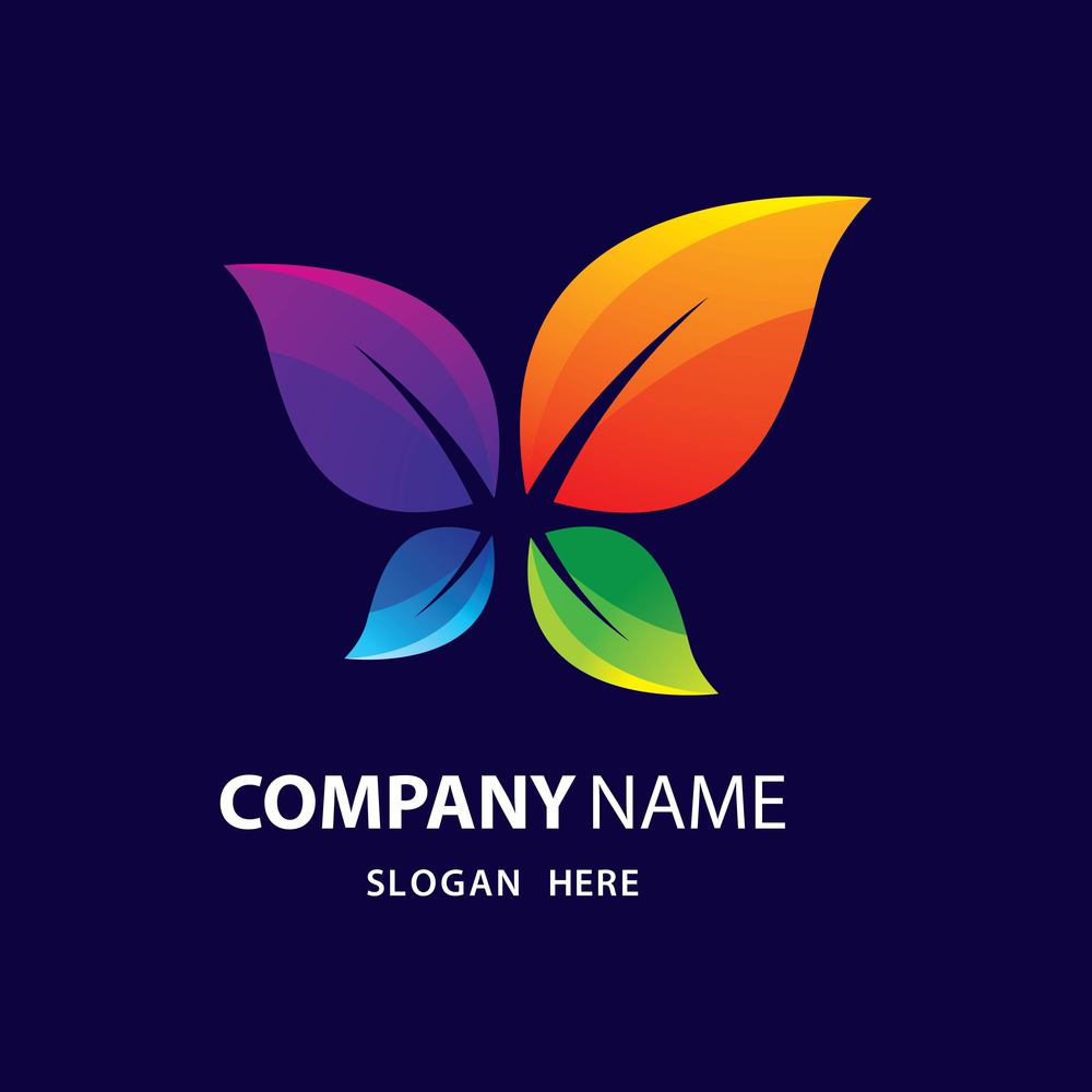 Colorful leaf logo images illustration design