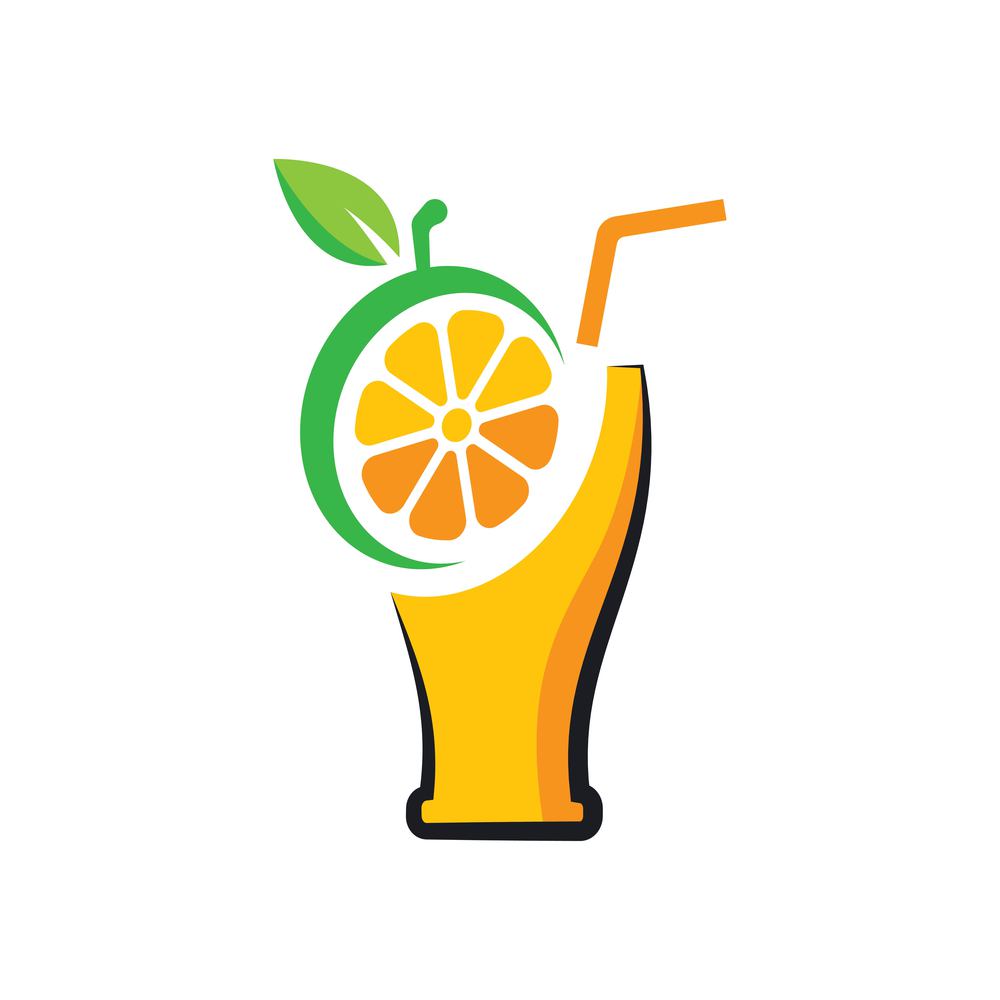Fresh juice logo images illustration design