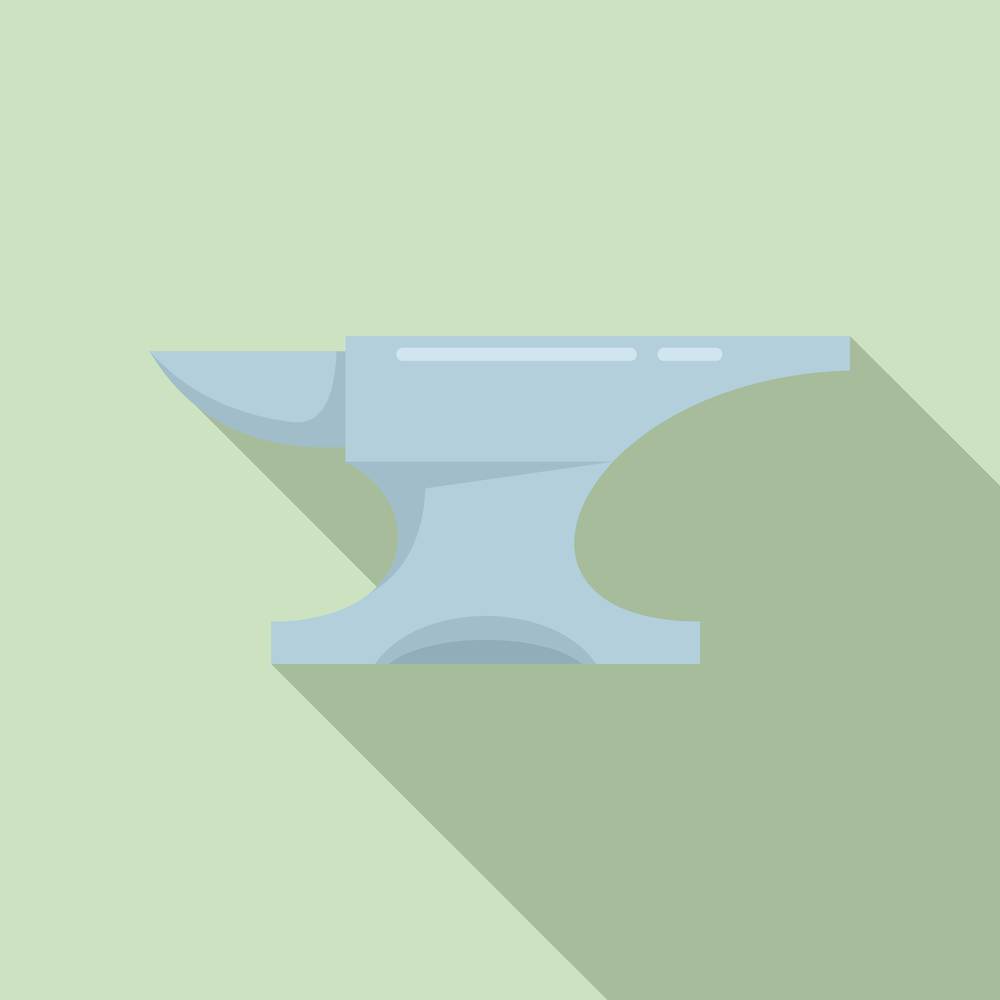 Metallurgy anvil icon. Flat illustration of Metallurgy anvil vector icon for web design. Metallurgy anvil icon, flat style