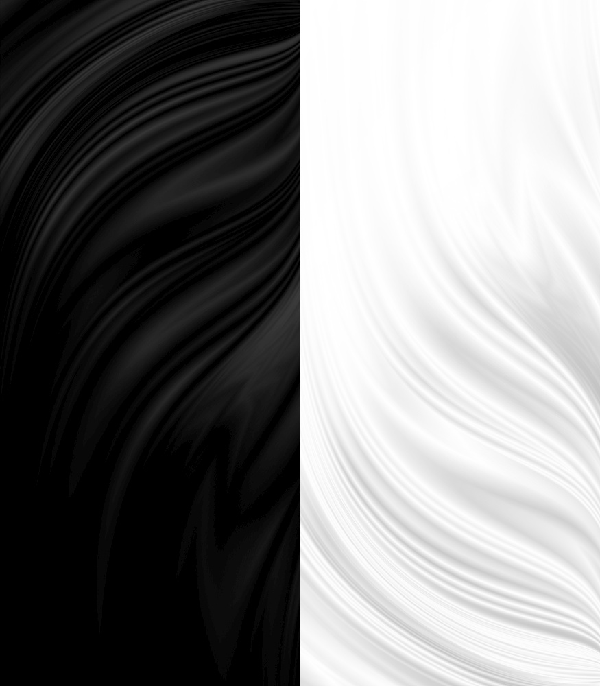 Black and white fabric banner background with copy space