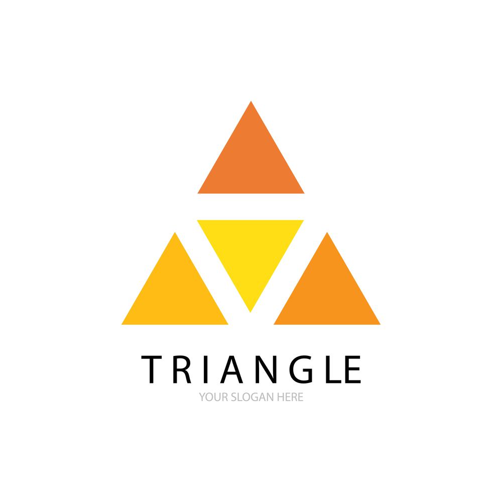 Triangle icon logo vector design
