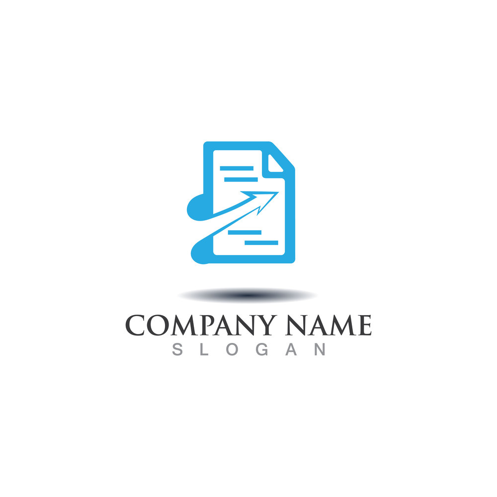 Document paper logo company icon template design creative vector