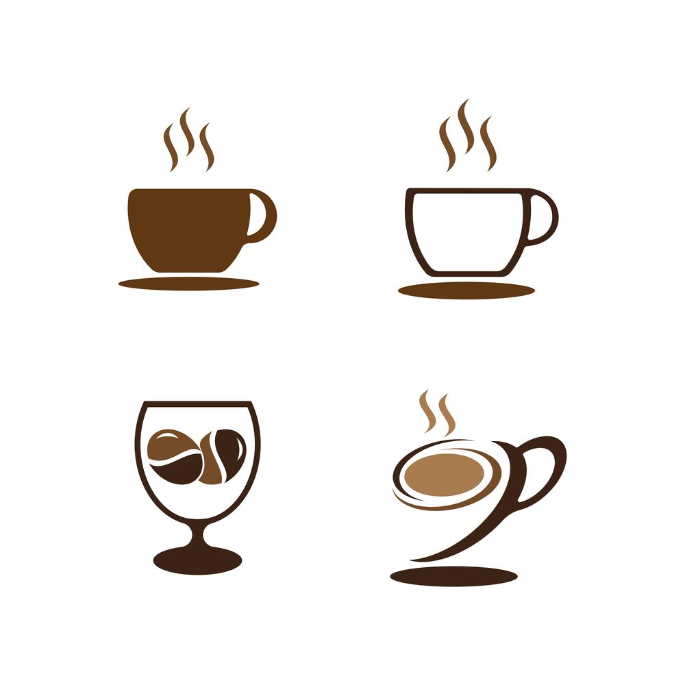 coffee glass cup vector icon illustration