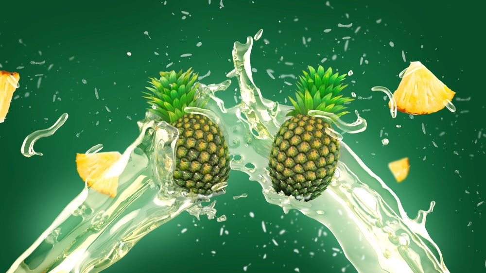 Pineapple juice splash