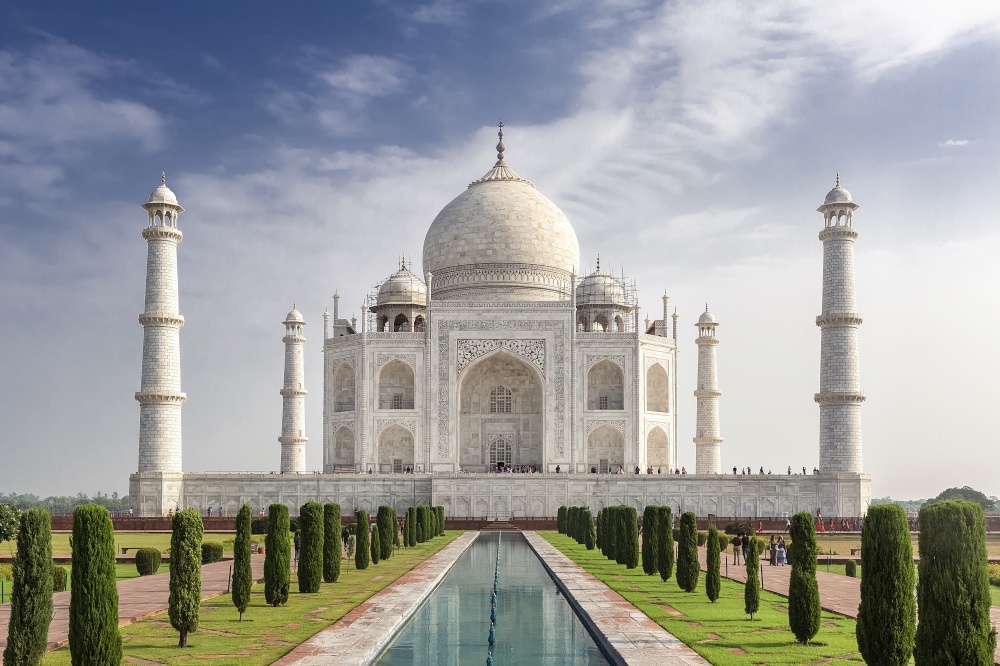 A mesmerizing shot of the famous historic Taj Mahal in Agra, India. Mesmerizing shot of the famous historic Taj Mahal in Agra, India