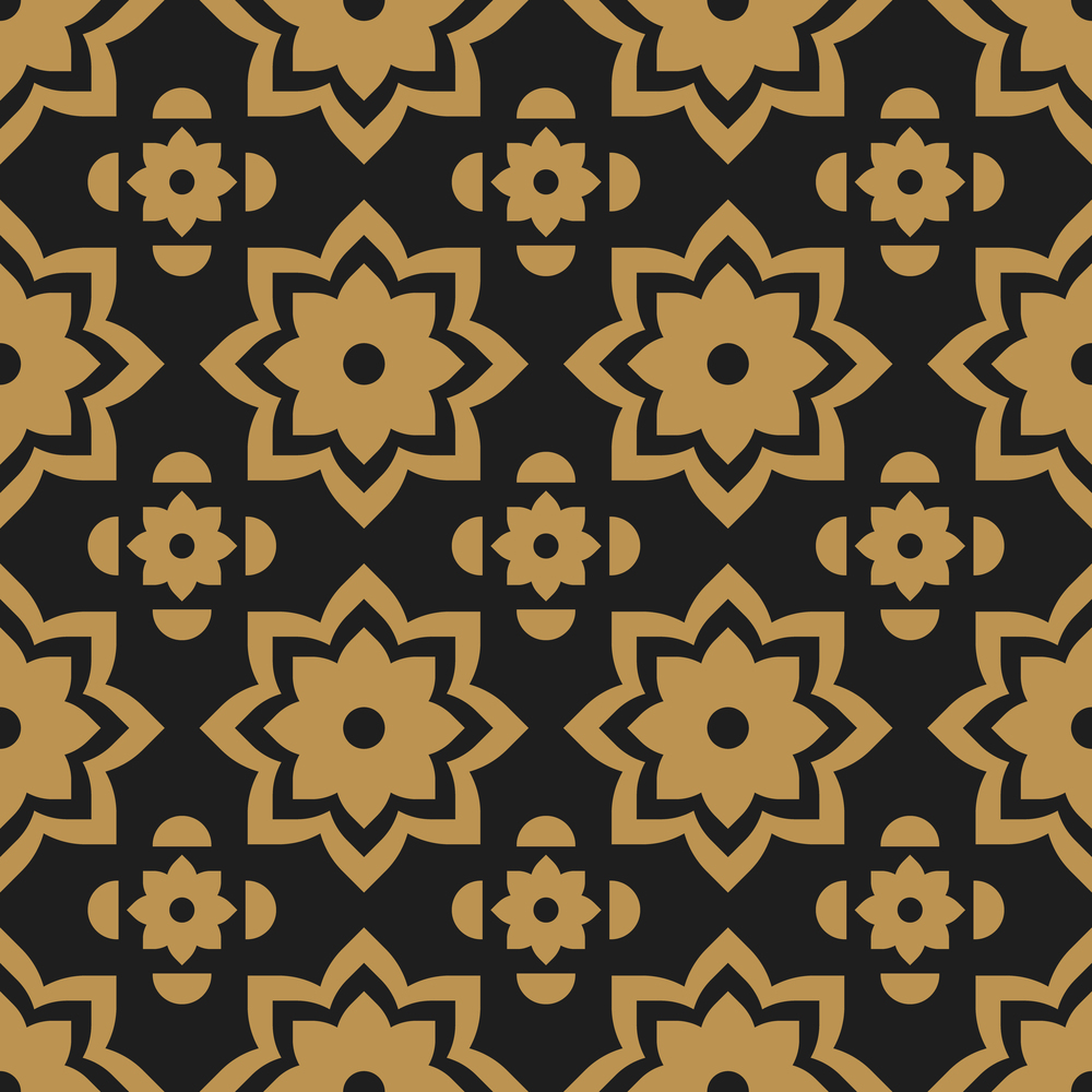 Arab floral arabesque abstract seamless pattern