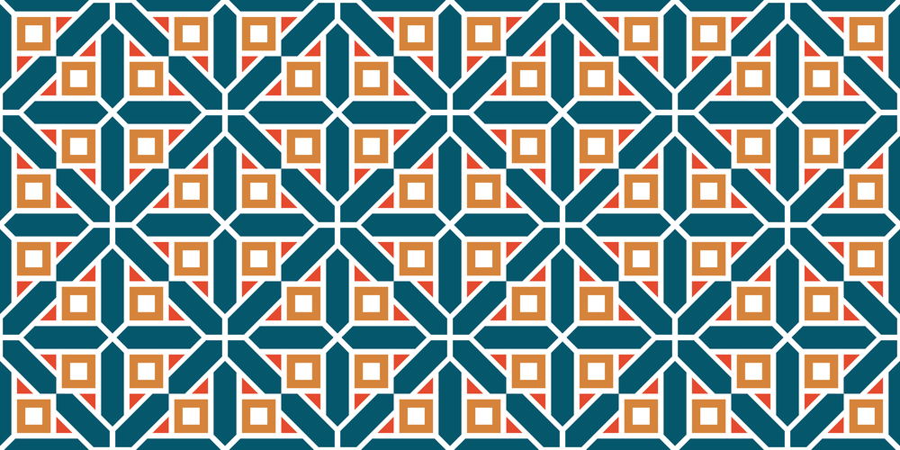 Eastern seamless pattern with geometric shapes