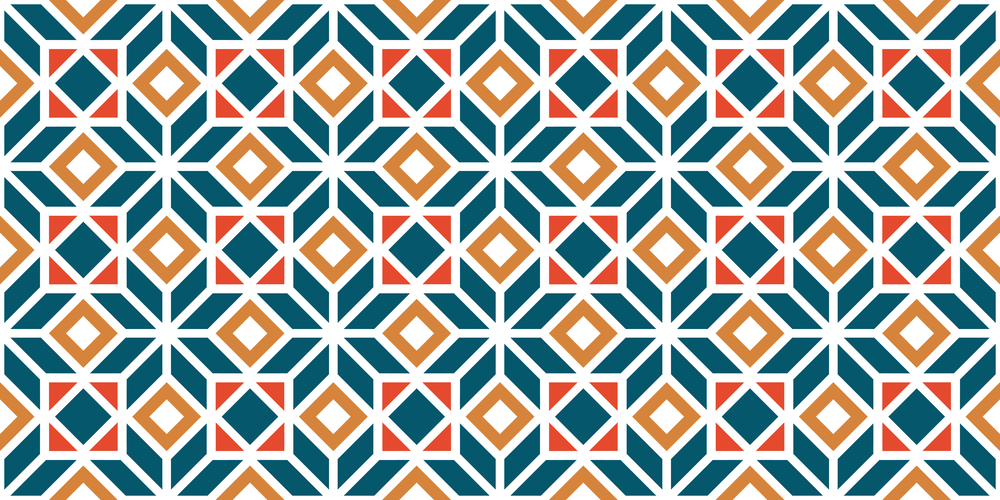 Arabic seamless pattern with geometric shapes