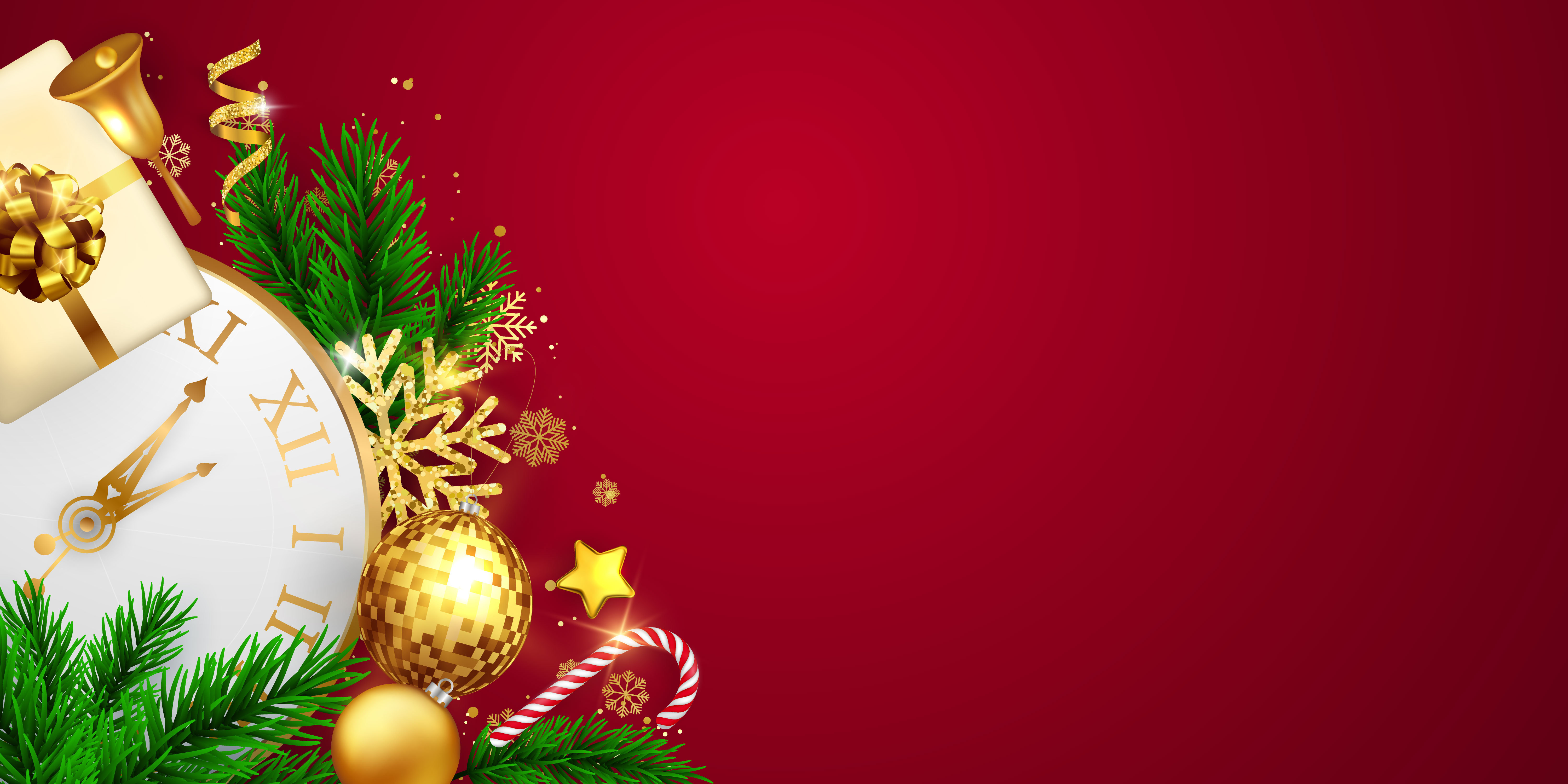 Merry Christmas and Happy New Year background. Celebration background template with ribbons. luxury greeting rich card.