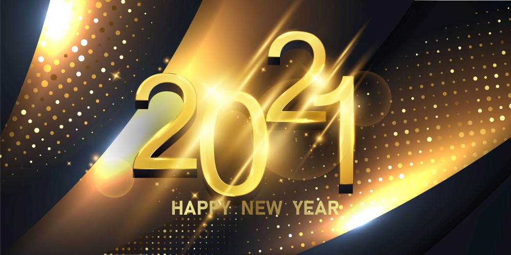 Happy New Year 2021 background.