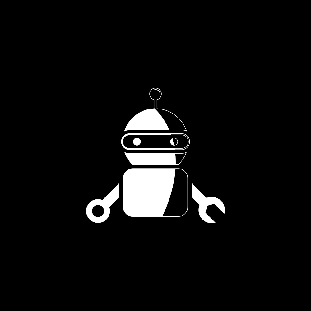 Robot technology logo template icon design