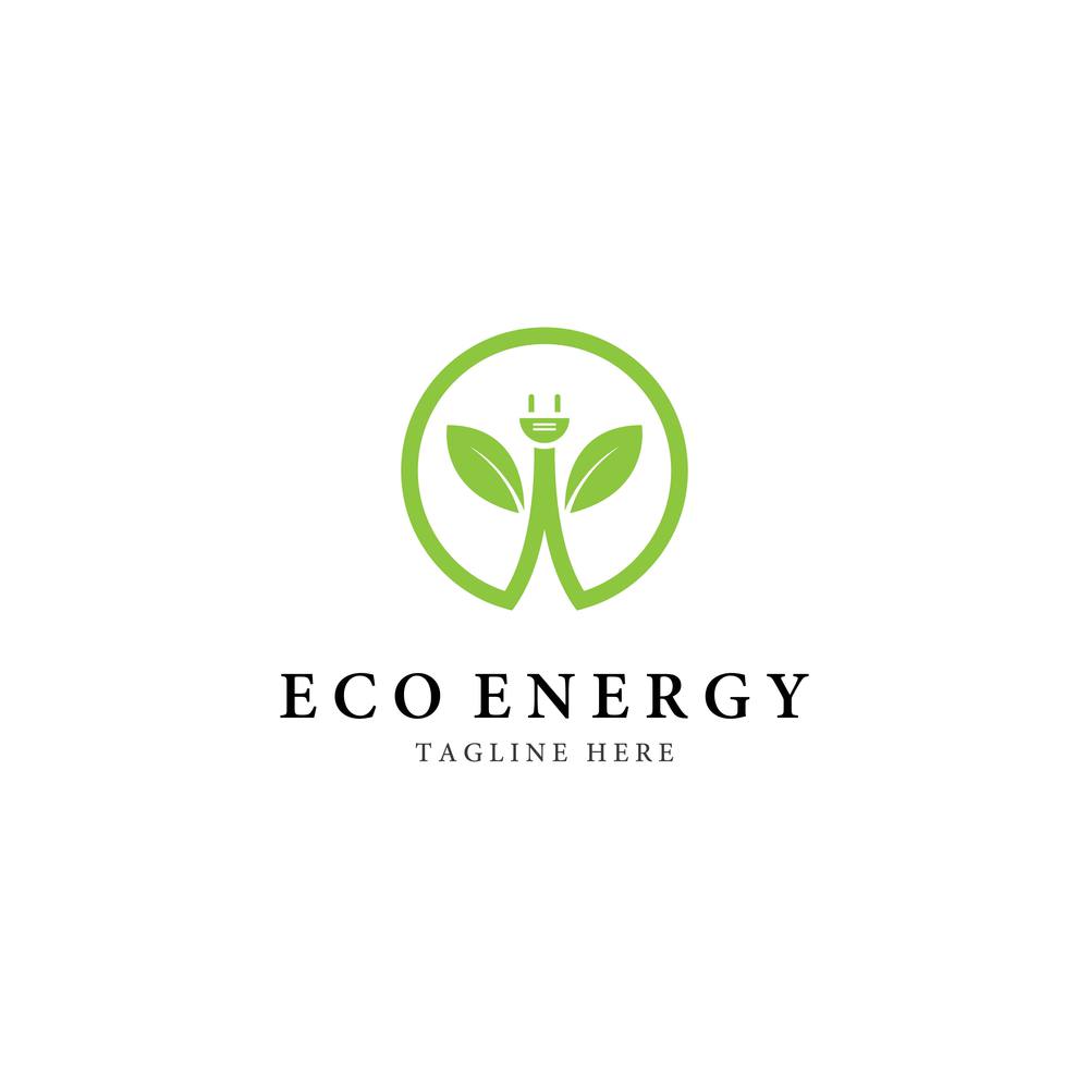 Eco energy logo template vector icon design