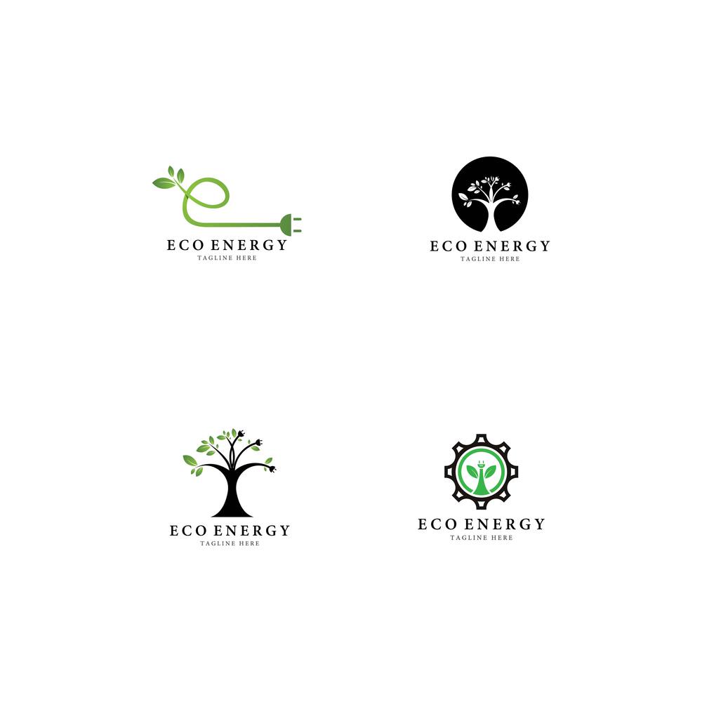Eco energy logo template vector icon design