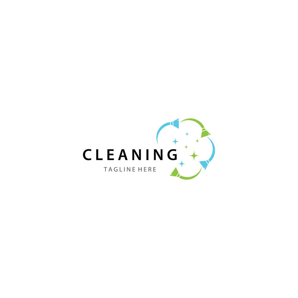 Cleaning logo template vector icon design