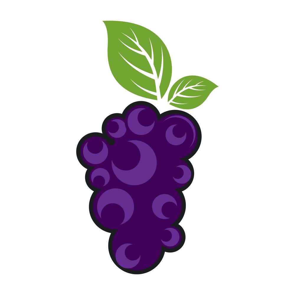 Grape vector logo template icon design