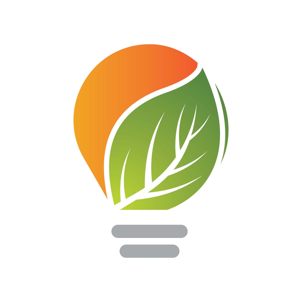 Eco idea logo template vector icon design