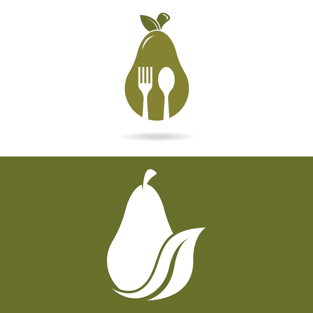 Avocado vector template icon design