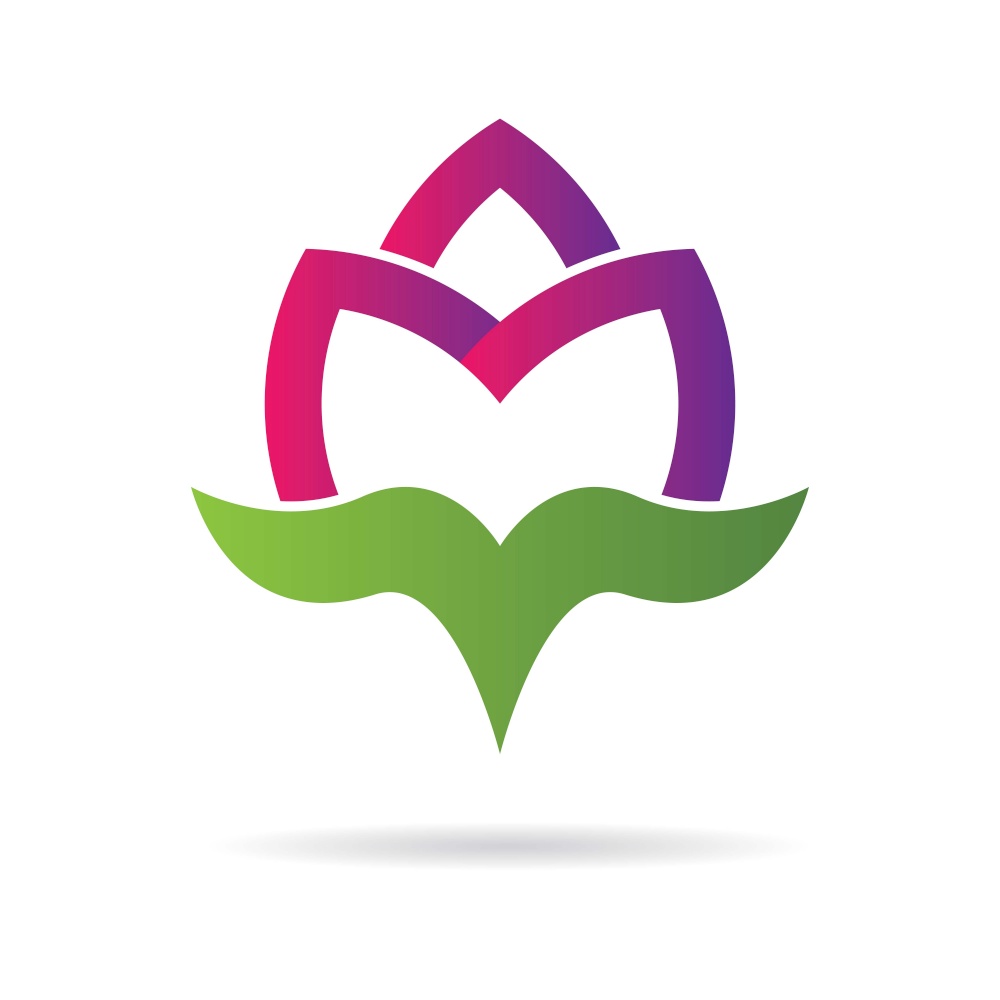 Flower logo vector icon design