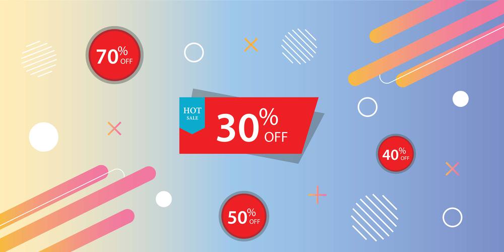 Abstract banner sale vector template design