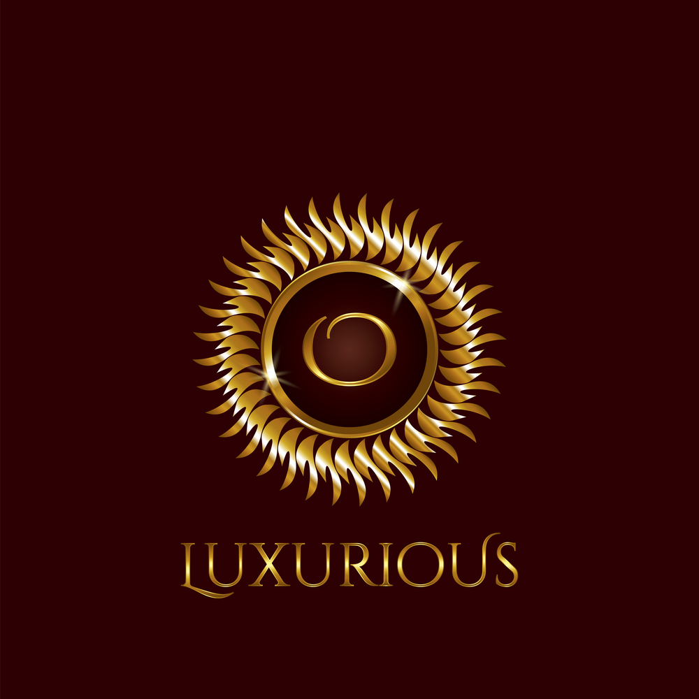 Luxury Golden letter O Circle Logo vector design gold color.