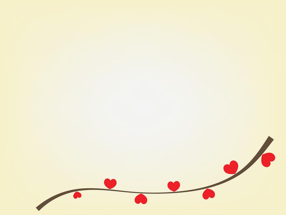 Red heart on gradient yellow background illustration vector