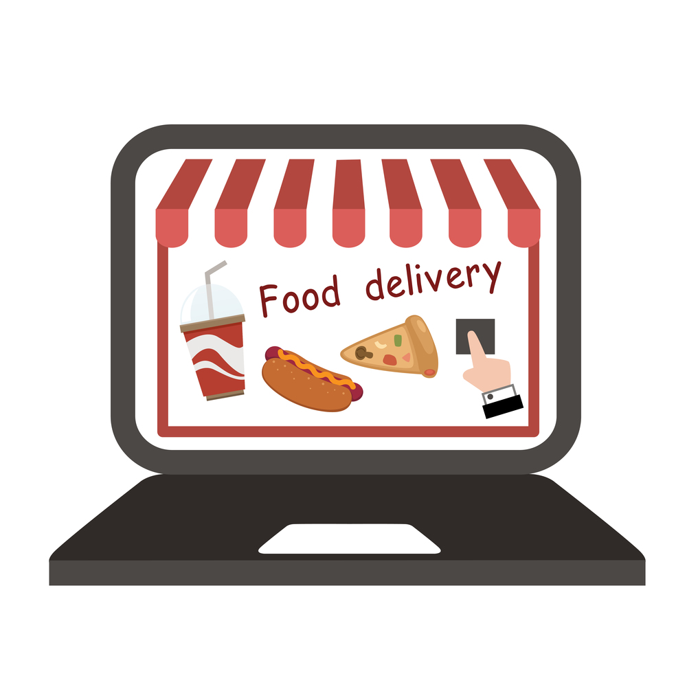 illustration of food delivery vector