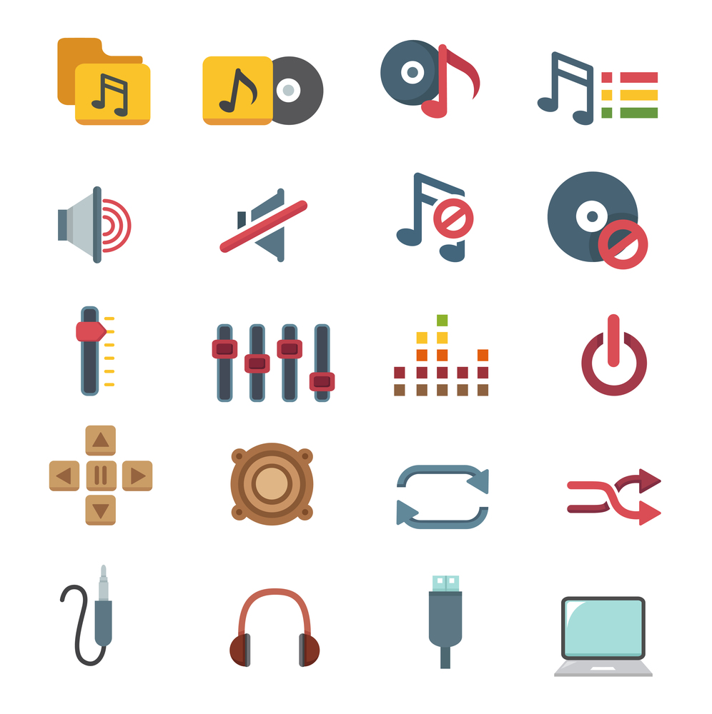 illustration of Music icons