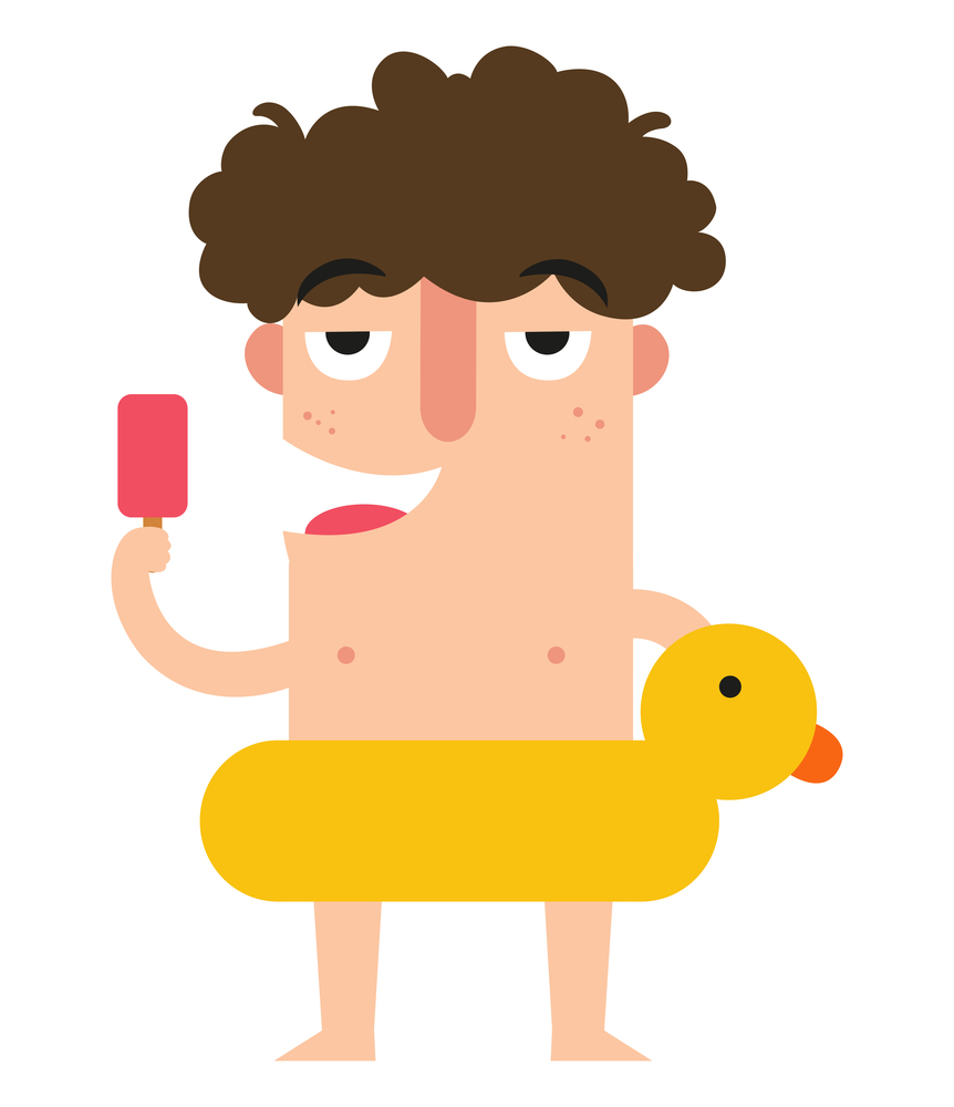 Summer holiday with character design,illustration,vector