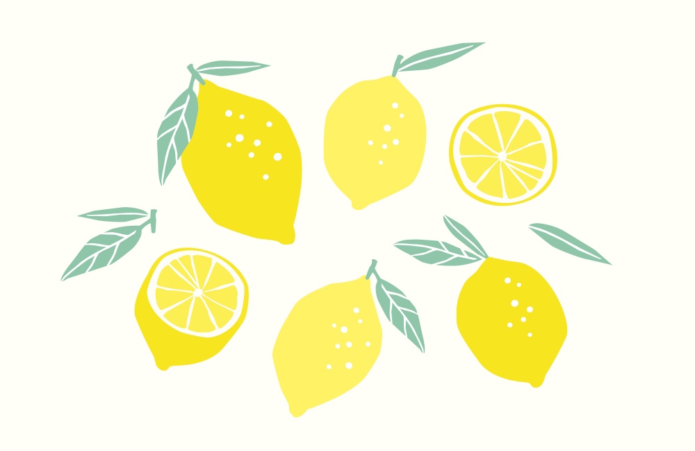 Set of drawn lemons. Citrus fruits, lemons, limes. Vector illustration. Isolated elements for design. Set of drawn lemons. Citrus fruits, lemons, limes. Vector illustration. Isolated elements