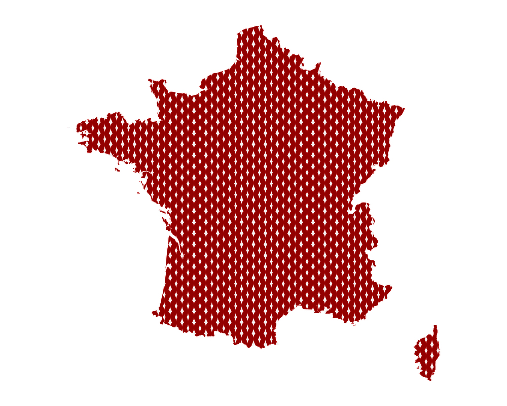 Plain map of France