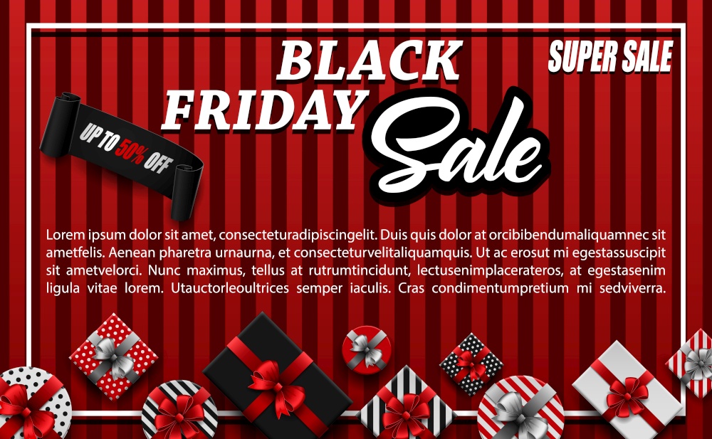 Vector illustration of Black friday sale banner