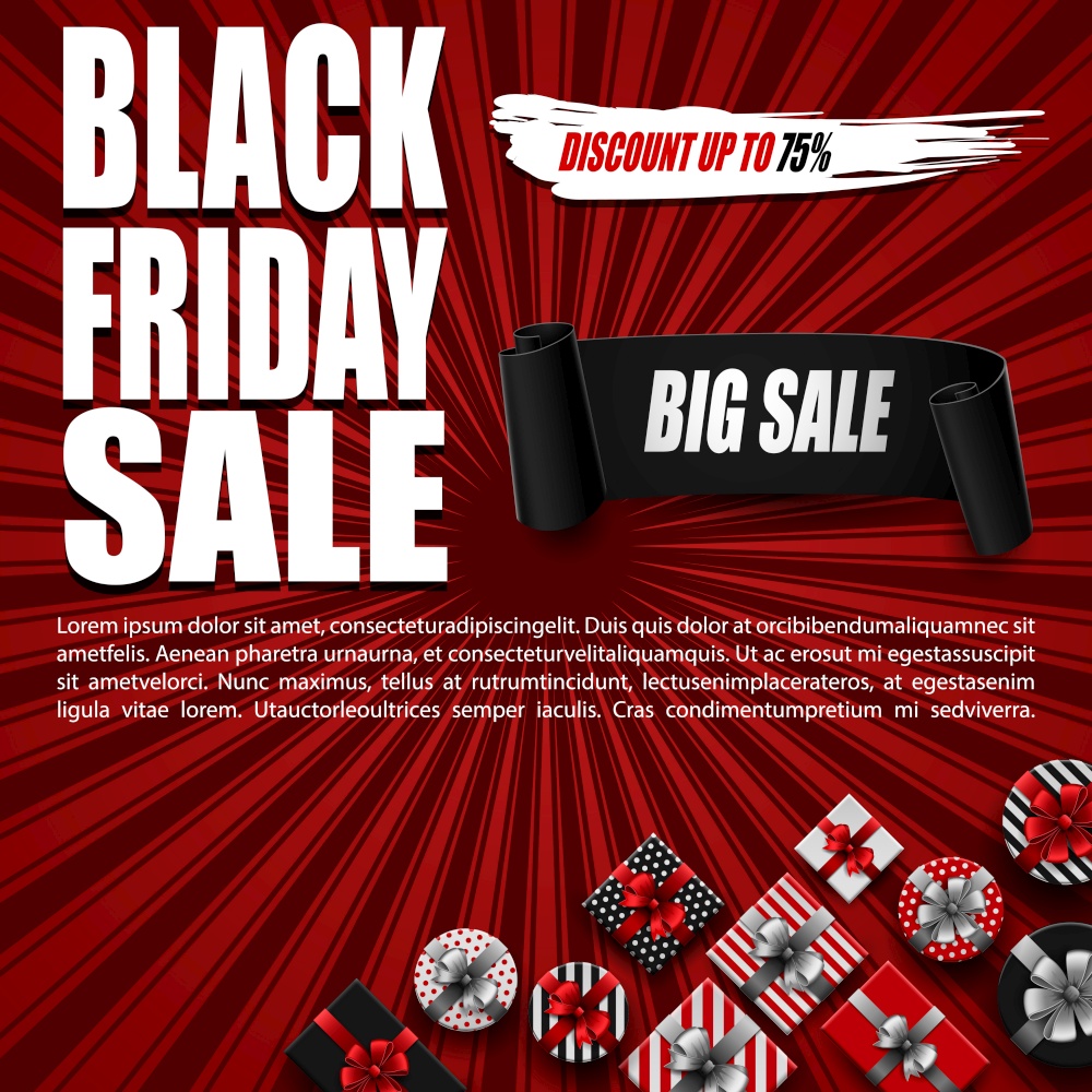 Vector illustration of Black Friday sale banner