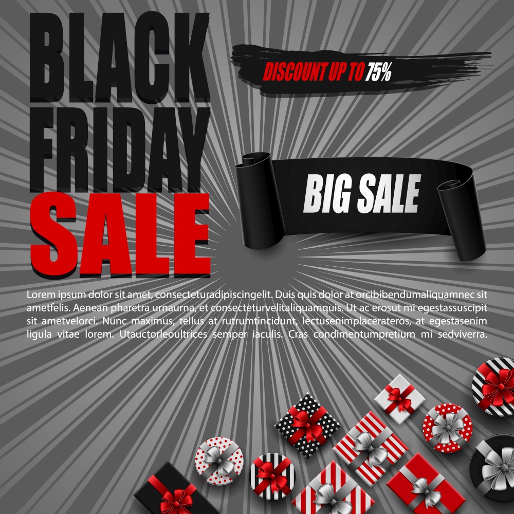 Vector illustration of Black Friday sale banner