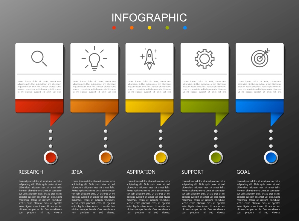 Infographic design and marketing icons modern