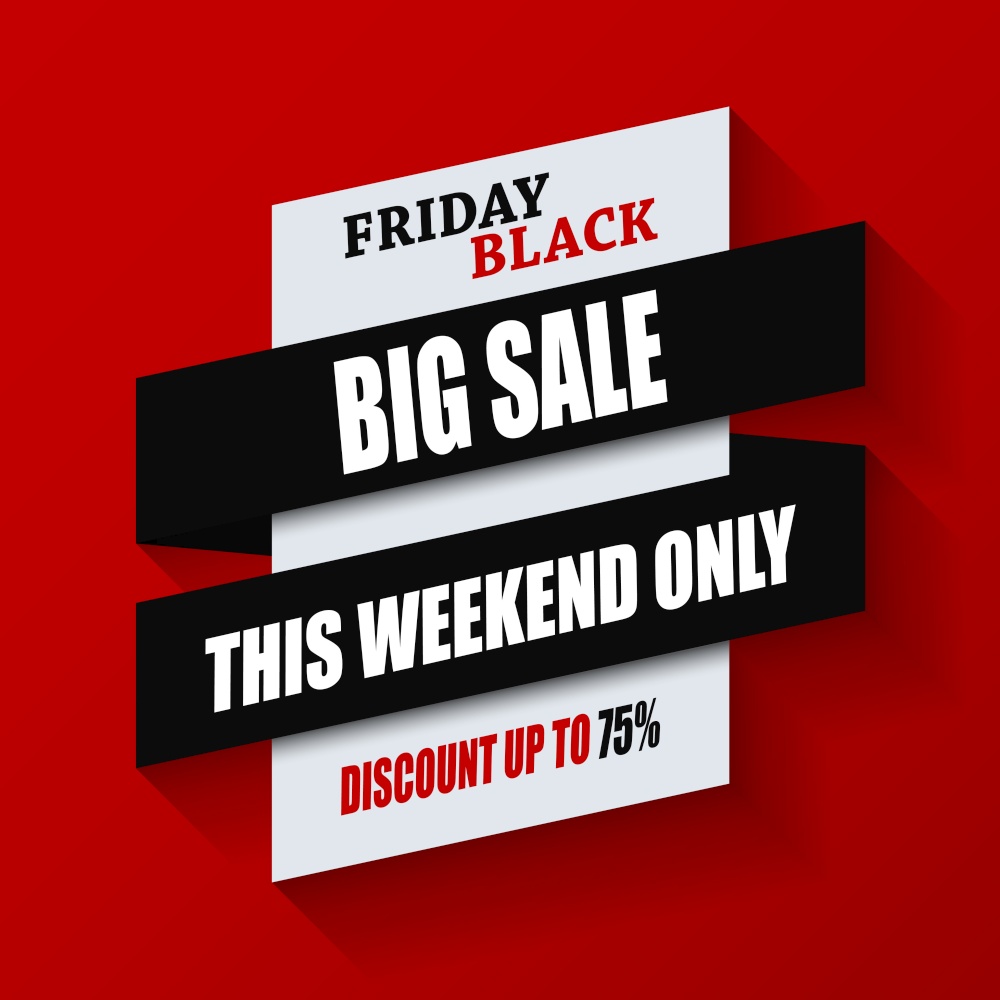 Vector illustration of Black friday sale discount banner