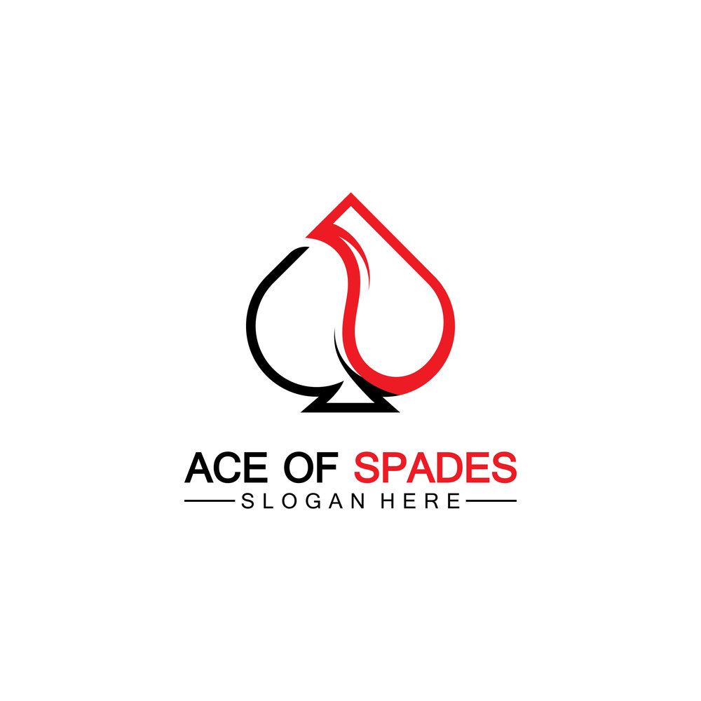 Ace of Spades icon logo design. Flat related icon for web and mobile applications. It can be used as - logo, pictogram, icon, infographic element. Illustration.