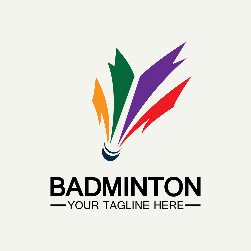 Badminton Logo vector icon illustration design template.Badminton Shuttlecock icon logo.Badminton sport logo template vector. Sport club logo concept