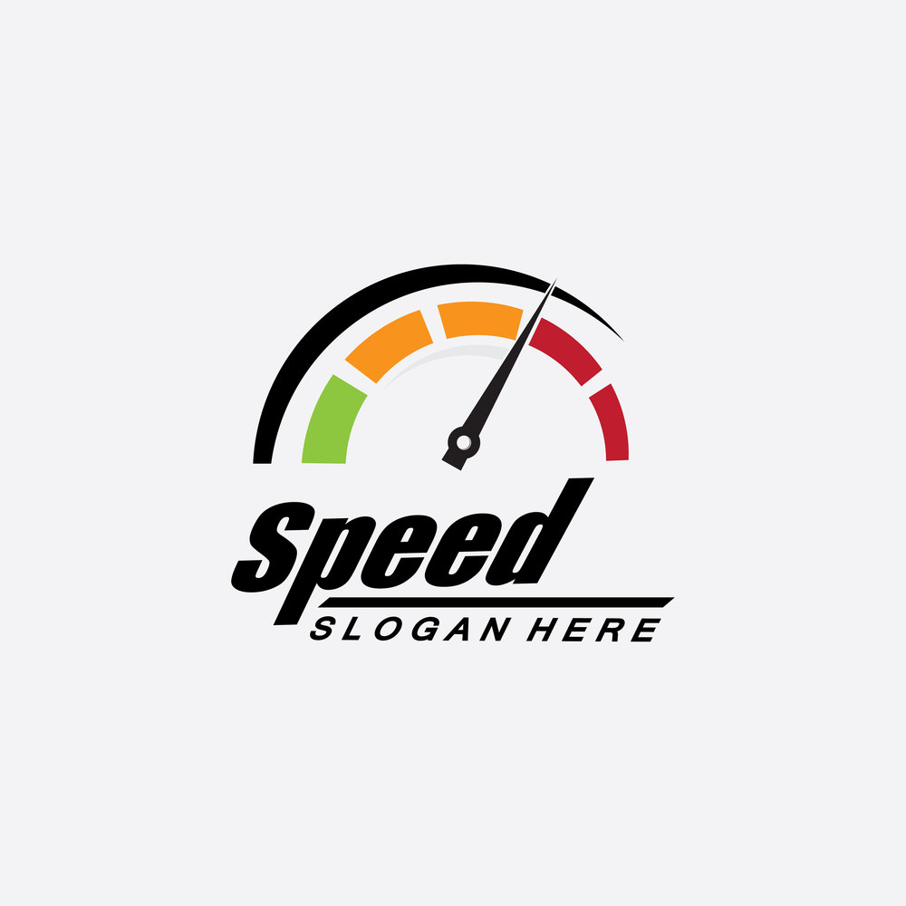 Speed logo design, silhouette speedometer symbol icon vector,speed Auto car Logo Template vector illustration icon design