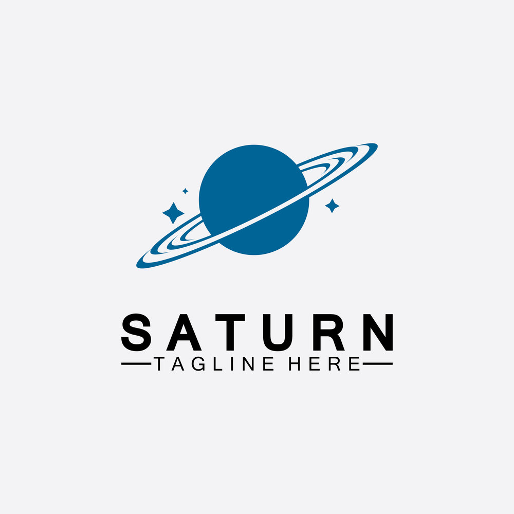 Planet Saturn logo vector illustration design. Planet logo template. Space logo vector