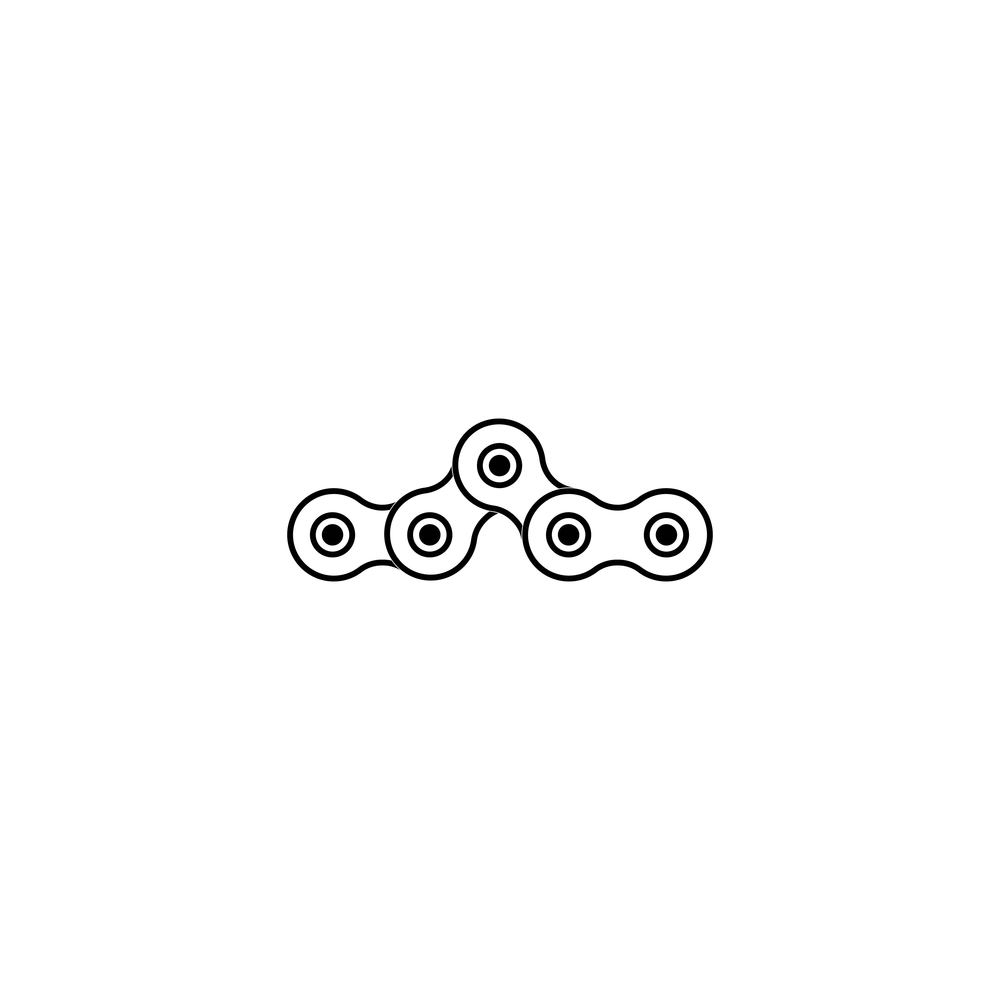 Motorcycle chain vector icon illustration logo design.