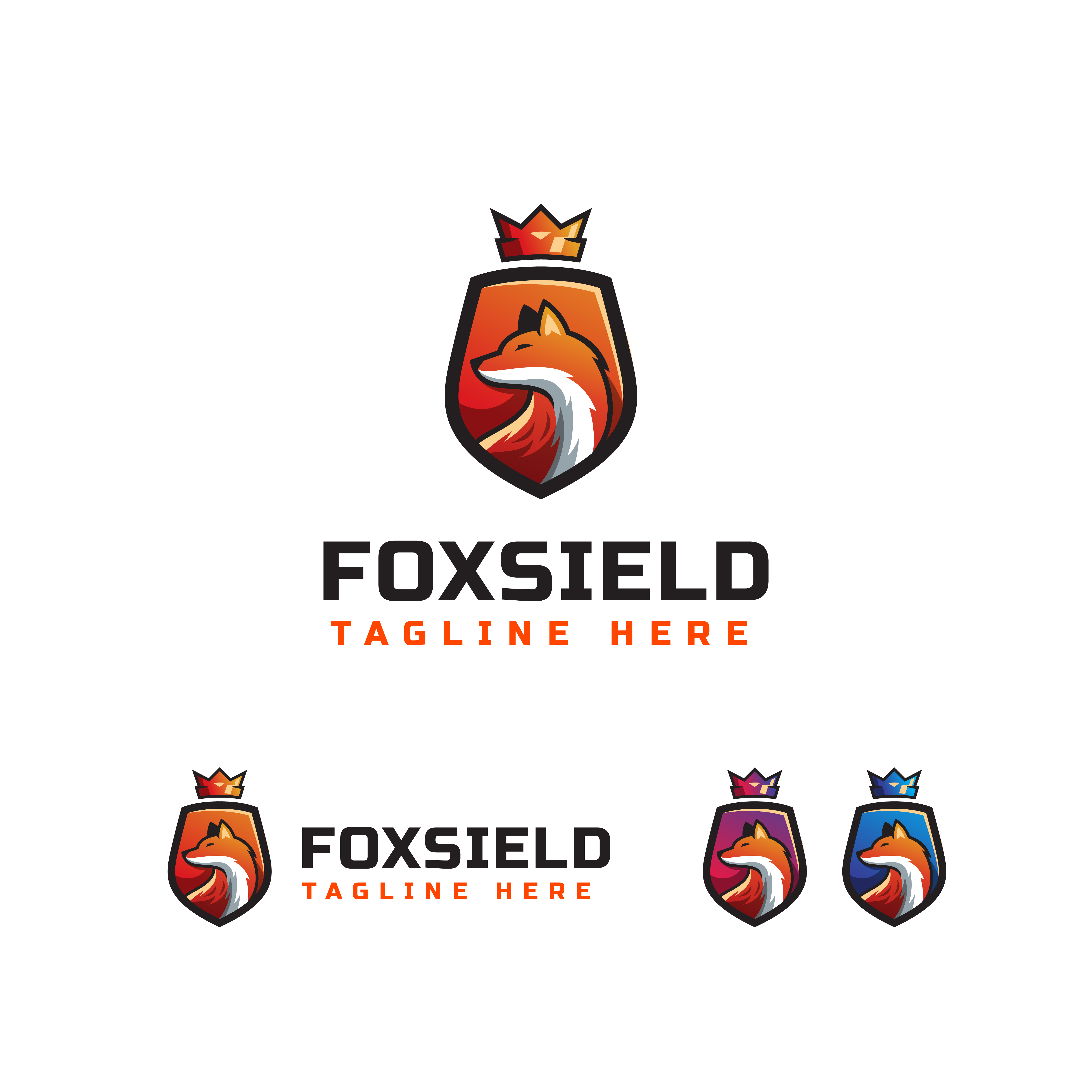 Foc Shield Logo Design Vector Template Modern And Minimalism