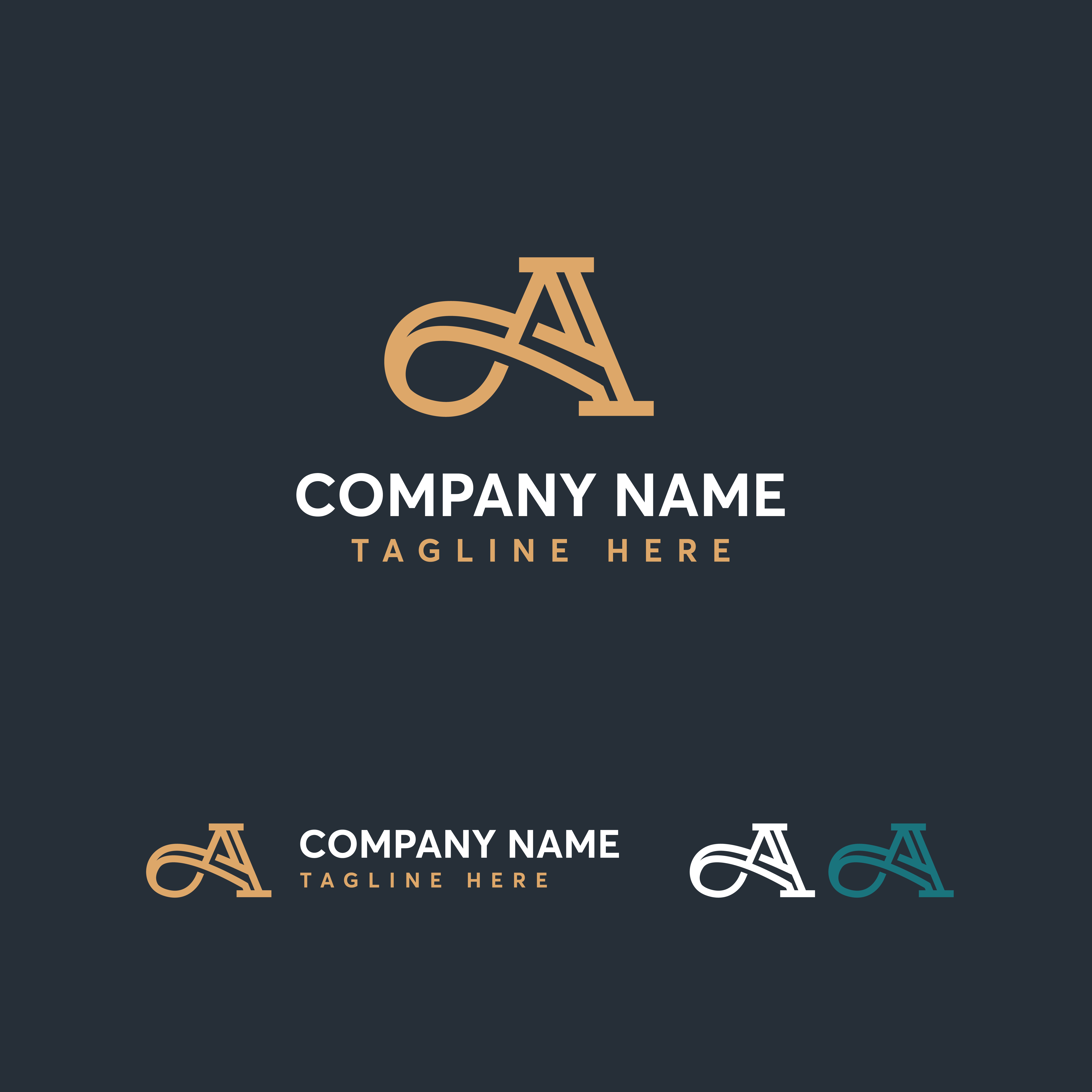 A Alpabhet Logo Design Template Verctor Modern And Minimalism