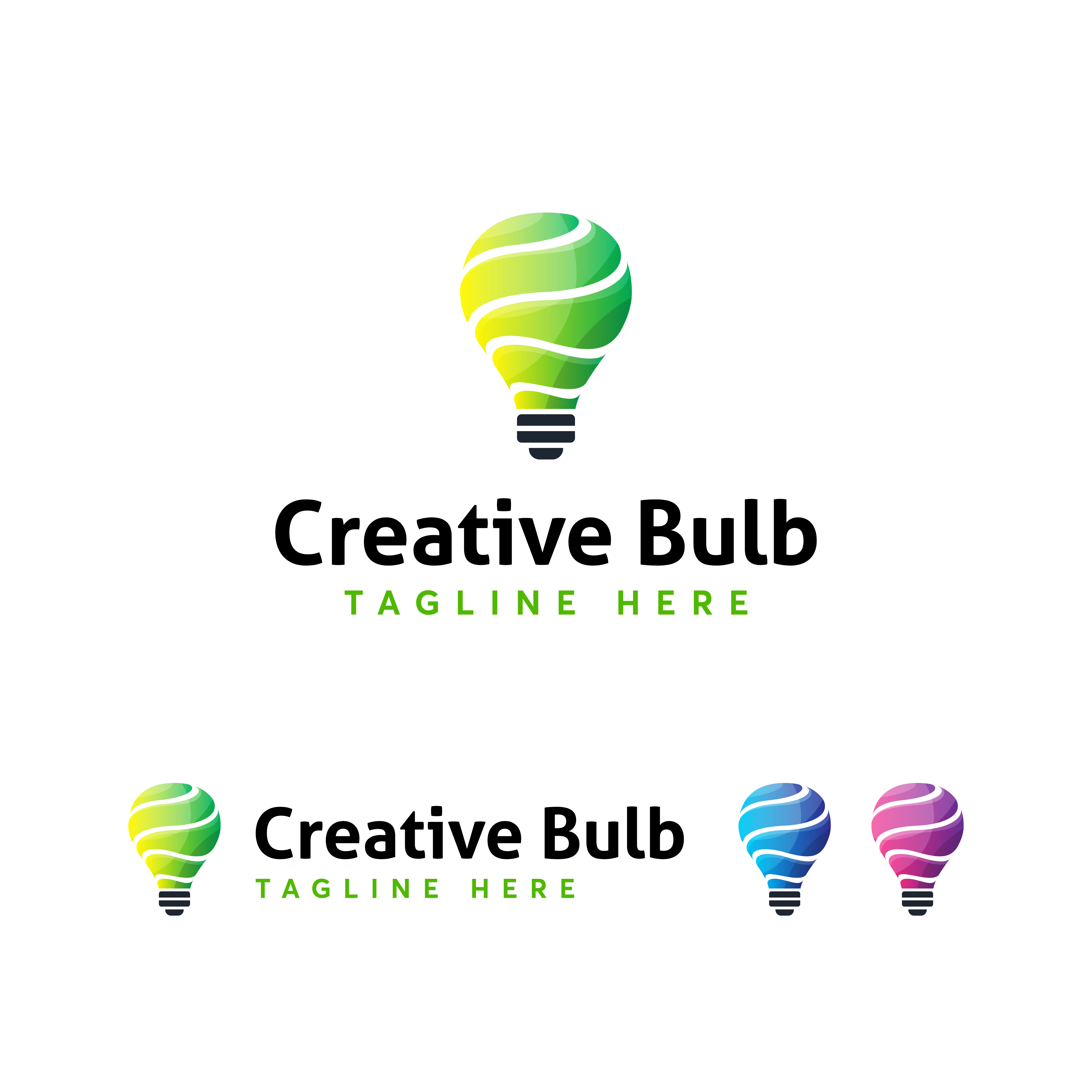 Bulb Logo Design Vector Template Modern And Minimalism