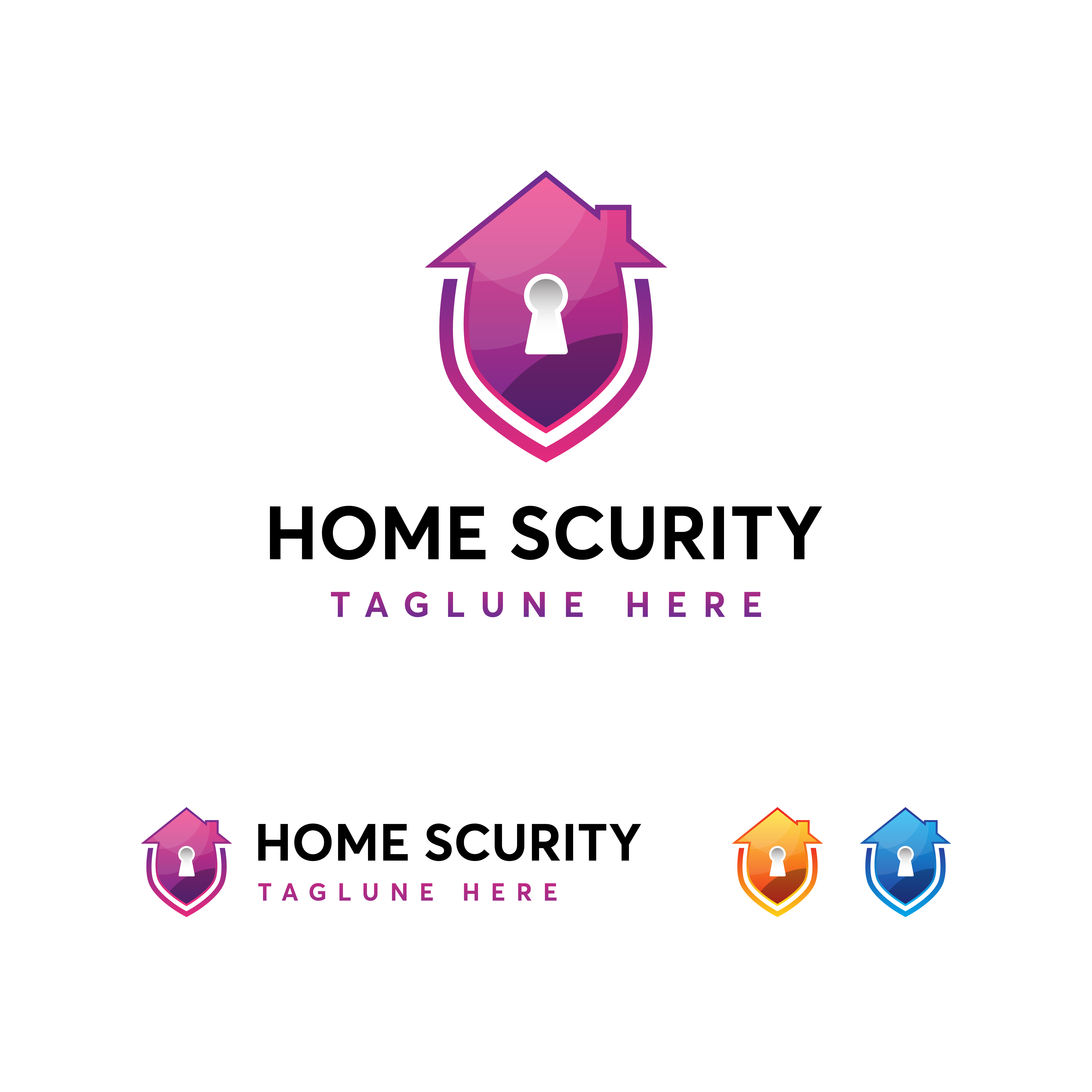 Scurity House Logo Design Vector Template Modern And Minimalism