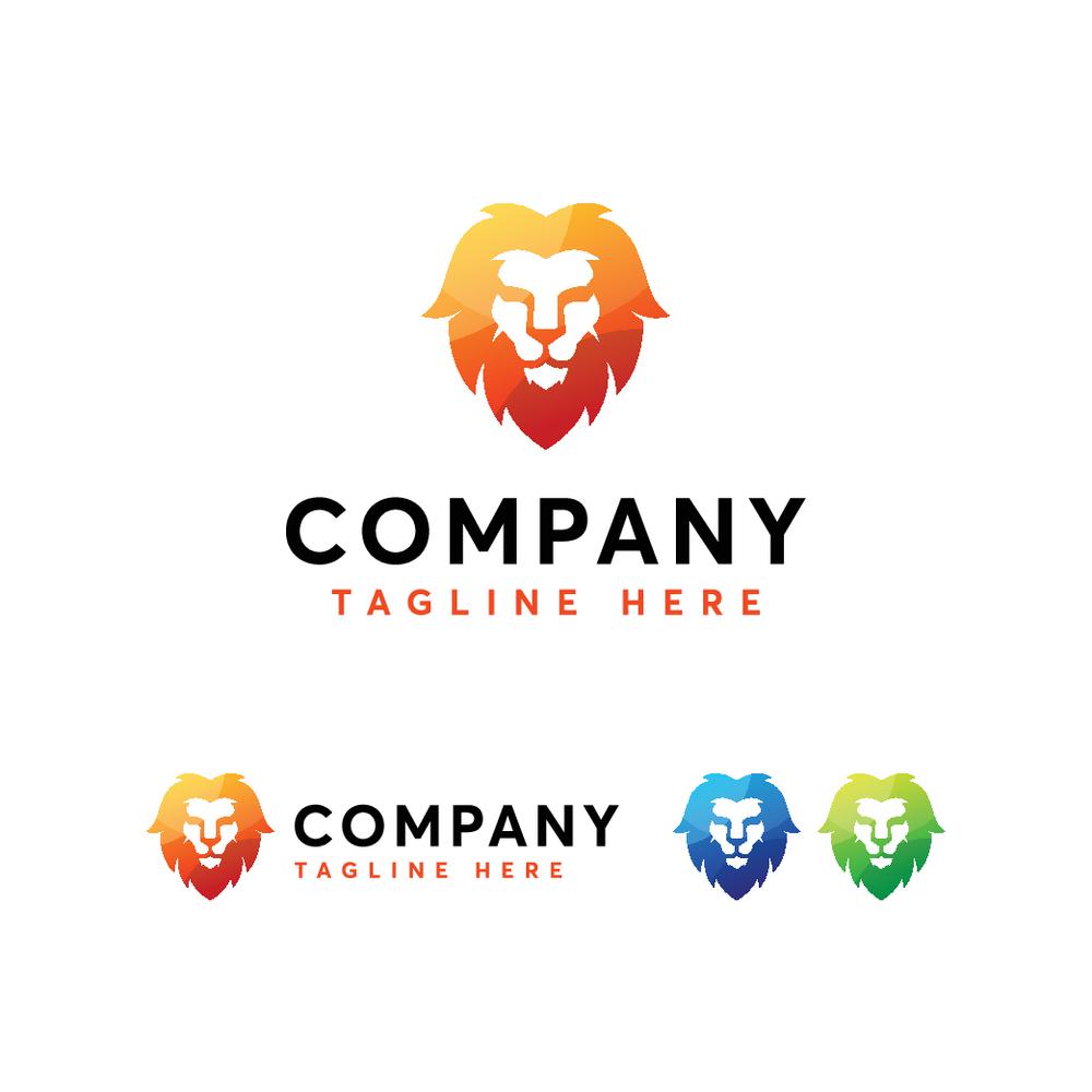 Head Lion Logo Design Vector Template Modern And Minimalism